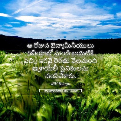 Picture 05 - న్యాయాధిపతులు 20:21 TELIRV - ఆ రోజున - Bible Verse Picture