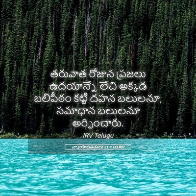 Picture 05 - న్యాయాధిపతులు 21:4 TELIRV - తరువాత రోజున - Bible Verse Picture