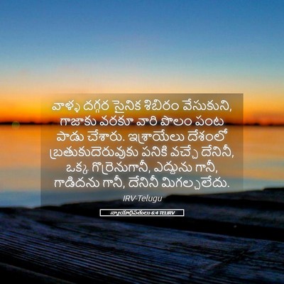 Picture 05 - న్యాయాధిపతులు 6:4 TELIRV - వాళ్ళ దగ్గర సైనిక - Bible Verse Picture