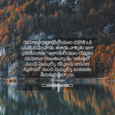 Picture 05 - న్యాయాధిపతులు 6:8 TELIRV - యెహోవా - Bible Verse Picture