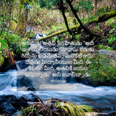 Picture 05 - న్యాయాధిపతులు 7:14 TELIRV - అందుకు అతని - Bible Verse Picture