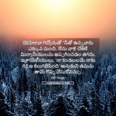 Picture 05 - న్యాయాధిపతులు 7:2 TELIRV - యెహోవా గిద్యోనుతో - Bible Verse Picture