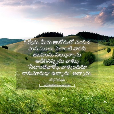 Picture 05 - న్యాయాధిపతులు 8:18 TELIRV - గిద్యోను, మీరు - Bible Verse Picture