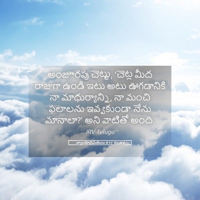 Picture 05 - న్యాయాధిపతులు 9:11 TELIRV - అంజూరపు చెట్టు, - Bible Verse Picture