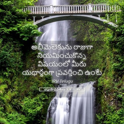 Picture 05 - న్యాయాధిపతులు 9:18 TELIRV - అబీమెలెకును - Bible Verse Picture