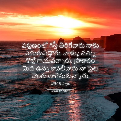 Picture 05 - పరమ 5:7 TELIRV - పట్టణంలో గస్తీ - Bible Verse Picture
