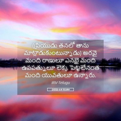 Picture 05 - పరమ 6:8 TELIRV - (ప్రియుడు తనలో - Bible Verse Picture