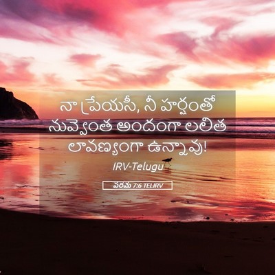 Picture 05 - పరమ 7:6 TELIRV - నా ప్రేయసీ, నీ - Bible Verse Picture