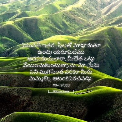Picture 05 - పరమ 8:4 TELIRV - (యువతి ఇతర - Bible Verse Picture