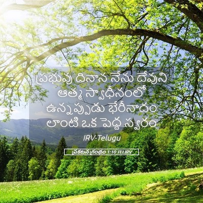 Picture 05 - ప్రకటన గ్రంథం 1:10 TELIRV - ప్రభువు దినాన - Bible Verse Picture