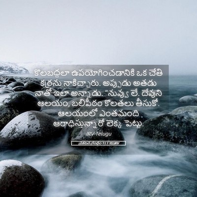 Picture 05 - ప్రకటన గ్రంథం 11:1 TELIRV - కొలబద్దలా - Bible Verse Picture