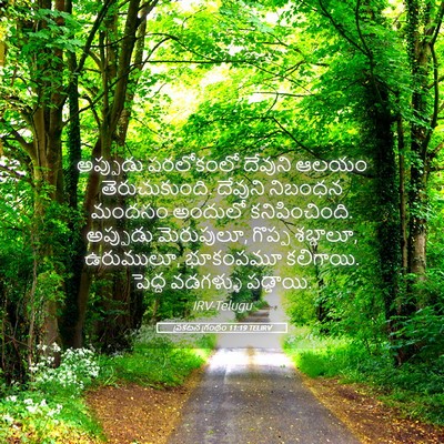 Picture 05 - ప్రకటన గ్రంథం 11:19 TELIRV - అప్పుడు పరలోకంలో - Bible Verse Picture