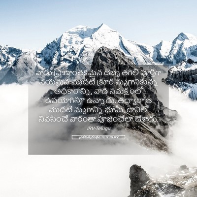 Picture 05 - ప్రకటన గ్రంథం 13:12 TELIRV - వాడు ప్రాణాంతకమైన - Bible Verse Picture