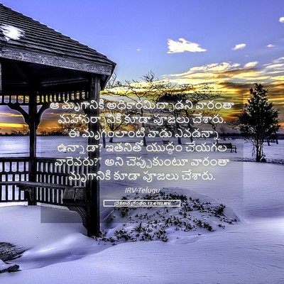 Picture 05 - ప్రకటన గ్రంథం 13:4 TELIRV - ఆ మృగానికి - Bible Verse Picture