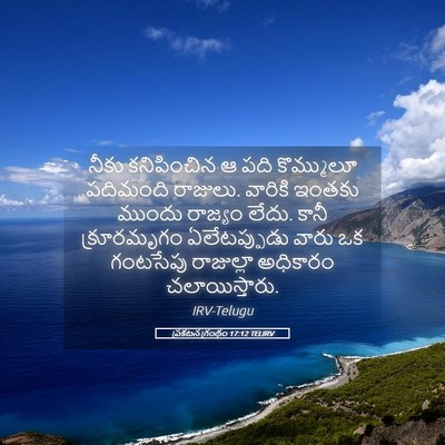 Picture 05 - ప్రకటన గ్రంథం 17:12 TELIRV - నీకు కనిపించిన ఆ - Bible Verse Picture