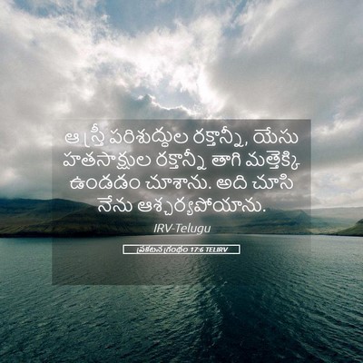 Picture 05 - ప్రకటన గ్రంథం 17:6 TELIRV - ఆ స్త్రీ - Bible Verse Picture