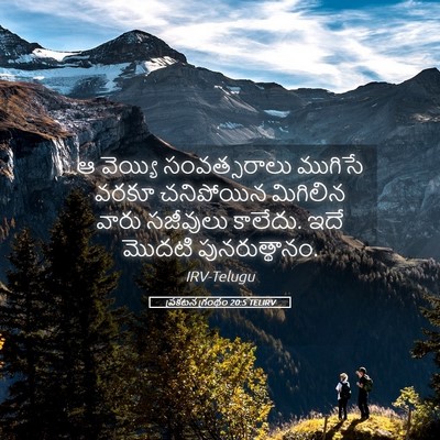 Picture 05 - ప్రకటన గ్రంథం 20:5 TELIRV - ఆ వెయ్యి - Bible Verse Picture