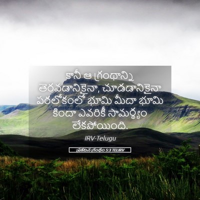 Picture 05 - ప్రకటన గ్రంథం 5:3 TELIRV - కానీ ఆ గ్రంథాన్ని - Bible Verse Picture