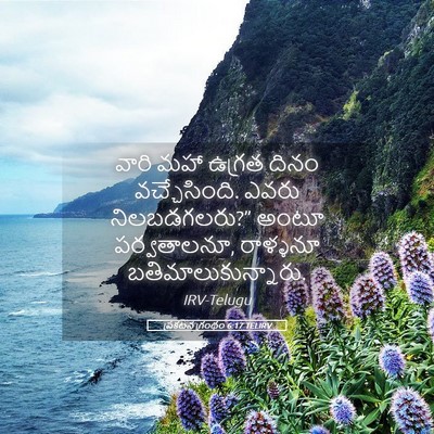 Picture 05 - ప్రకటన గ్రంథం 6:17 TELIRV - వారి మహా ఉగ్రత - Bible Verse Picture
