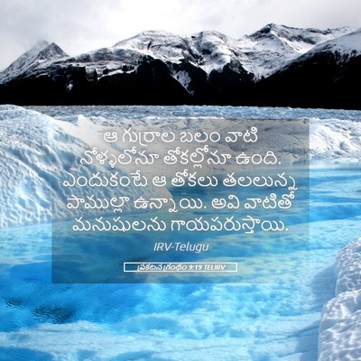 Picture 05 - ప్రకటన గ్రంథం 9:19 TELIRV - ఆ గుర్రాల బలం వాటి - Bible Verse Picture