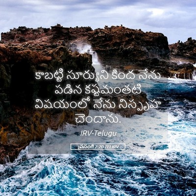 Picture 05 - ప్రసంగి 2:20 TELIRV - కాబట్టి సూర్యుని - Bible Verse Picture