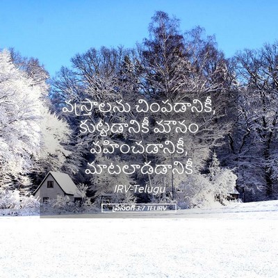 Picture 05 - ప్రసంగి 3:7 TELIRV - వస్త్రాలను - Bible Verse Picture