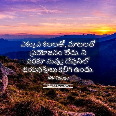 Picture 05 - ప్రసంగి 5:7 TELIRV - ఎక్కువ కలలతో, - Bible Verse Picture