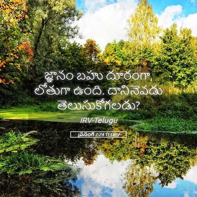 Picture 05 - ప్రసంగి 7:24 TELIRV - జ్ఞానం బహు దూరంగా, - Bible Verse Picture