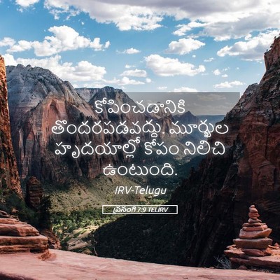 Picture 05 - ప్రసంగి 7:9 TELIRV - కోపించడానికి - Bible Verse Picture