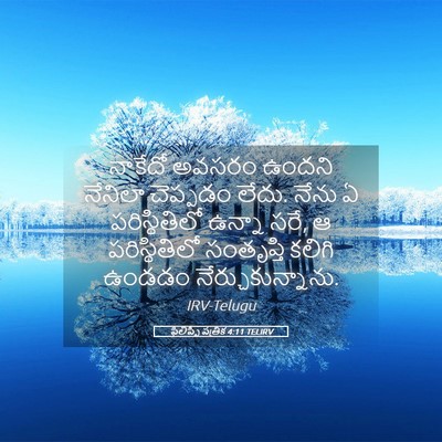 Picture 05 - ఫిలిప్పీ పత్రిక 4:11 TELIRV - నాకేదో అవసరం - Bible Verse Picture