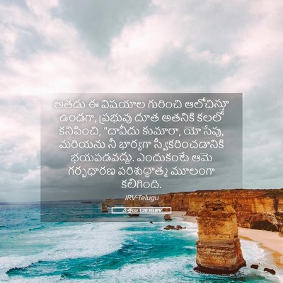 Picture 05 - మత్తయి 1:20 TELIRV - అతడు ఈ విషయాల - Bible Verse Picture