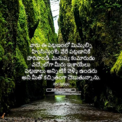 Picture 05 - మత్తయి 10:23 TELIRV - వారు ఈ పట్టణంలో - Bible Verse Picture