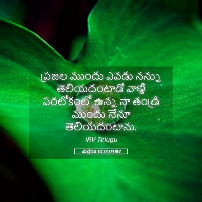 Picture 05 - మత్తయి 10:33 TELIRV - ప్రజల ముందు ఎవడు - Bible Verse Picture