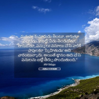 Picture 05 - మత్తయి 11:19 TELIRV - మనుష్య కుమారుడు - Bible Verse Picture