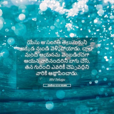 Picture 05 - మత్తయి 12:15 TELIRV - యేసు ఆ సంగతి - Bible Verse Picture