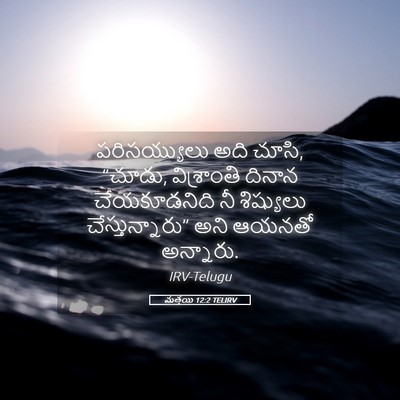Picture 05 - మత్తయి 12:2 TELIRV - పరిసయ్యులు అది - Bible Verse Picture