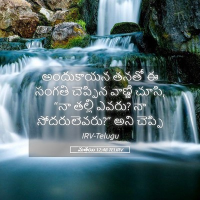 Picture 05 - మత్తయి 12:48 TELIRV - అందుకాయన తనతో ఈ - Bible Verse Picture