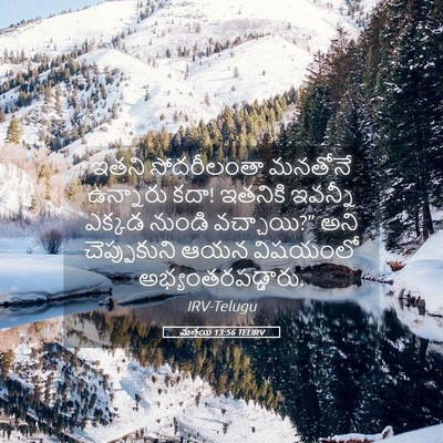 Picture 05 - మత్తయి 13:56 TELIRV - ఇతని సోదరీలంతా - Bible Verse Picture