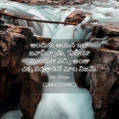 Picture 05 - మత్తయి 17:11 TELIRV - అందుకు ఆయన ఇలా - Bible Verse Picture