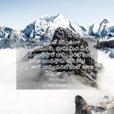 Picture 05 - మత్తయి 18:18 TELIRV - “నేను మీతో - Bible Verse Picture