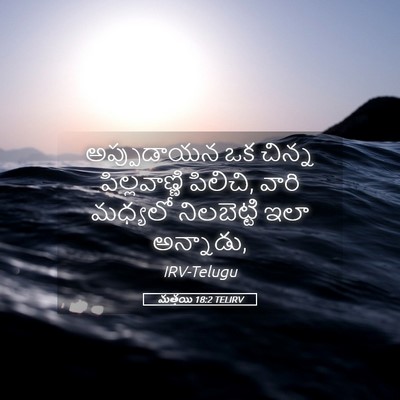 Picture 05 - మత్తయి 18:2 TELIRV - అప్పుడాయన ఒక - Bible Verse Picture
