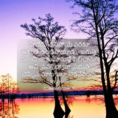 Picture 05 - మత్తయి 2:15 TELIRV - హేరోదు చనిపోయే - Bible Verse Picture
