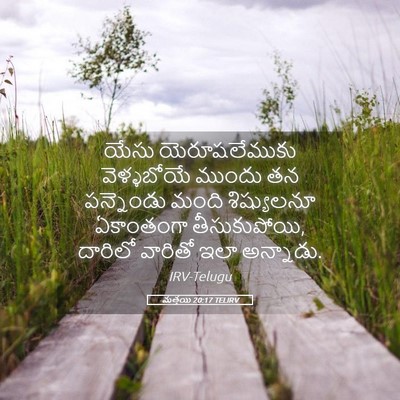 Picture 05 - మత్తయి 20:17 TELIRV - యేసు యెరూషలేముకు - Bible Verse Picture