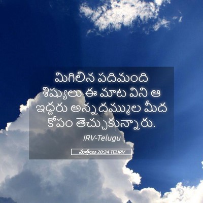 Picture 05 - మత్తయి 20:24 TELIRV - మిగిలిన పదిమంది - Bible Verse Picture