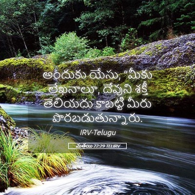 Picture 05 - మత్తయి 22:29 TELIRV - అందుకు యేసు, “మీకు - Bible Verse Picture