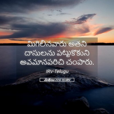 Picture 05 - మత్తయి 22:6 TELIRV - మిగిలినవారు అతని - Bible Verse Picture