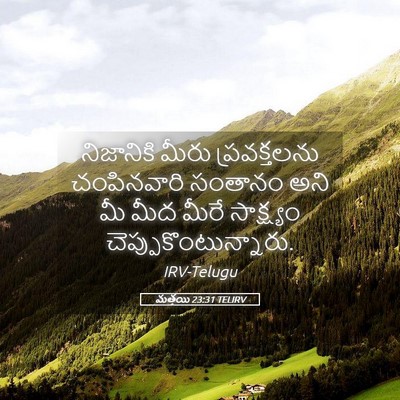 Picture 05 - మత్తయి 23:31 TELIRV - నిజానికి మీరు - Bible Verse Picture