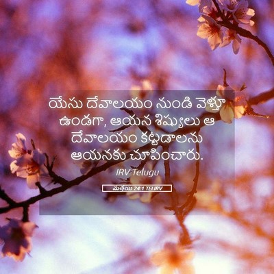 Picture 05 - మత్తయి 24:1 TELIRV - యేసు దేవాలయం - Bible Verse Picture
