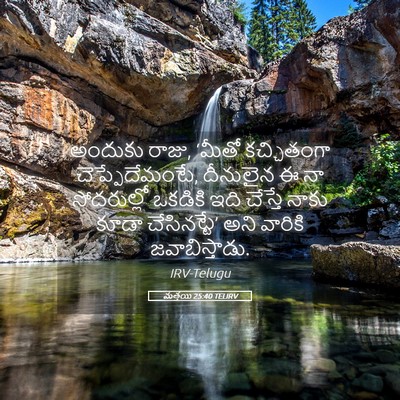 Picture 05 - మత్తయి 25:40 TELIRV - అందుకు రాజు, ‘మీతో - Bible Verse Picture