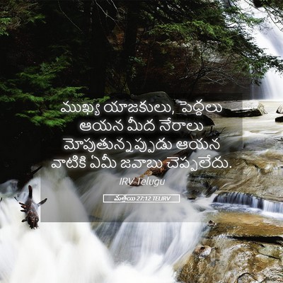 Picture 05 - మత్తయి 27:12 TELIRV - ముఖ్య యాజకులు, - Bible Verse Picture